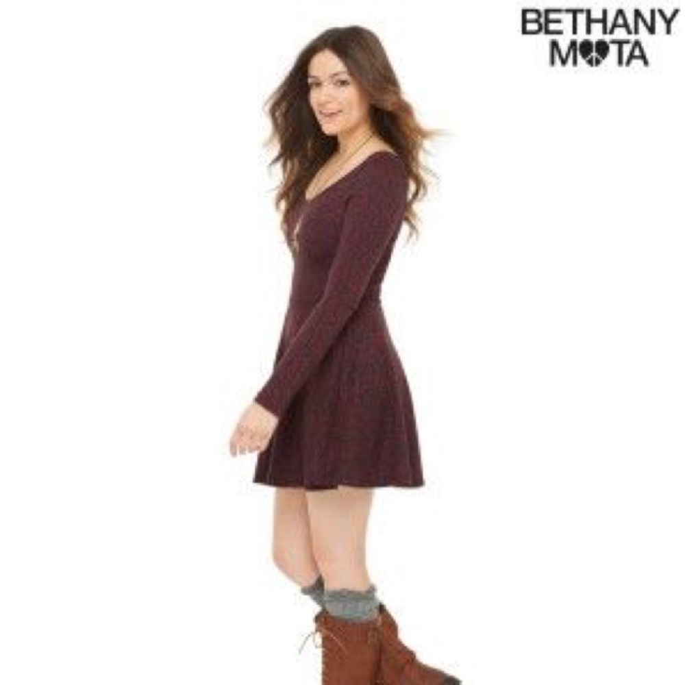Bethany Mota Purple leopard print dress